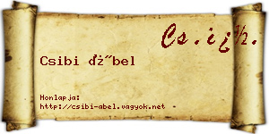 Csibi Ábel névjegykártya