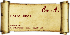 Csibi Ábel névjegykártya