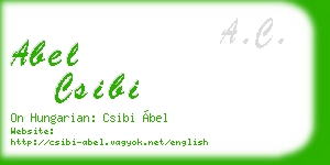 abel csibi business card