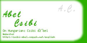 abel csibi business card